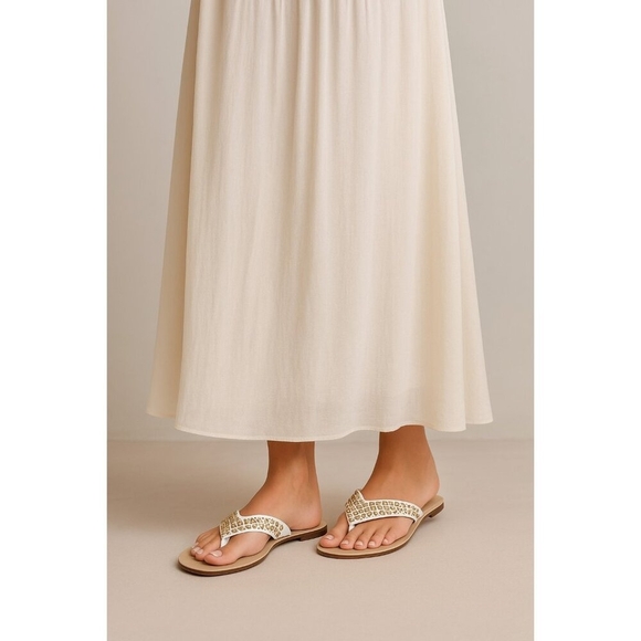 Giuseppe Zanotti White Leather Studded Sandals Women’s Size 36 Vero Cuoio - Picture 2 of 11